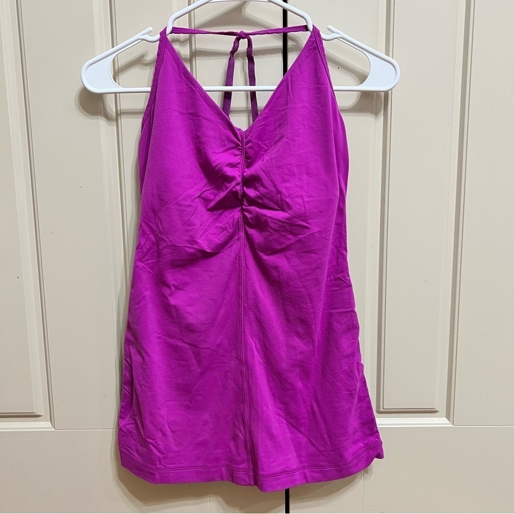 Lululemon Fuchsia Racerback Athleisure Camisole Shirt Size 6 - Picture 2 of 9